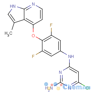 CAS No:867017-68-3 6-chloro-4-N-[3,5-difluoro-4-[(3-methyl-1H-pyrrolo[2,<br />3-b]pyridin-4-yl)oxy]phenyl]pyrimidine-2,4-diamine