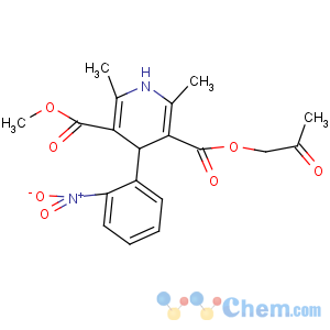 CAS No:86780-90-7 3-O-methyl 5-O-(2-oxopropyl)<br />2,6-dimethyl-4-(2-nitrophenyl)-1,4-dihydropyridine-3,5-dicarboxylate