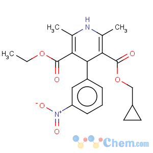 CAS No:86781-08-0 3,5-Pyridinedicarboxylicacid, 1,4-dihydro-2,6-dimethyl-4-(3-nitrophenyl)-, 3-(cyclopropylmethyl)5-ethyl ester