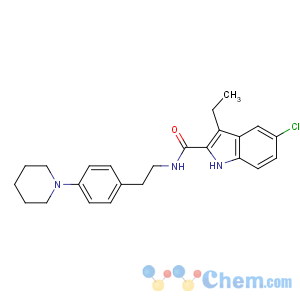 CAS No:868273-06-7 5-chloro-3-ethyl-N-[2-(4-piperidin-1-ylphenyl)ethyl]-1H-indole-2-<br />carboxamide