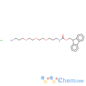 CAS No:868599-75-1 6,9,12-Trioxa-2-azapentadecanoicacid, 15-amino-, 9H-fluoren-9-ylmethyl ester, hydrochloride (1:1)