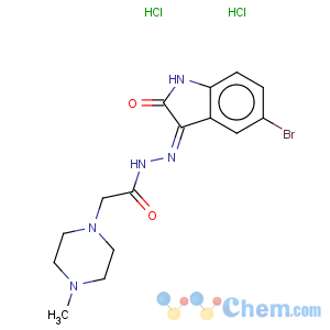 CAS No:86873-25-8 1-Piperazineaceticacid, 4-methyl-, (5-bromo-1,2-dihydro-2-oxo-3H-indol-3-ylidene)hydrazide,dihydrochloride, (Z)- (9CI)