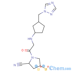 CAS No:868771-57-7 4-fluoro-1-[2-[[(1R,3S)-3-(1,2,<br />4-triazol-1-ylmethyl)cyclopentyl]amino]acetyl]pyrrolidine-2-carbonitrile
