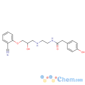 CAS No:86880-51-5 N-[2-[[3-(2-cyanophenoxy)-2-hydroxypropyl]amino]ethyl]-2-(4-<br />hydroxyphenyl)acetamide