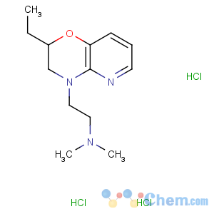 CAS No:86979-88-6 4H-Pyrido[3,2-b]-1,4-oxazine-4-ethanamine,2-ethyl-2,3-dihydro-N,N-dimethyl-, hydrochloride (1:3)