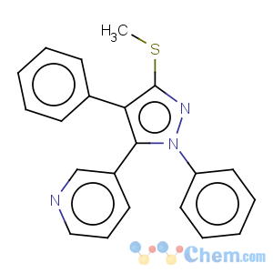 CAS No:871110-17-7 Pyridine,3-[3-(methylthio)-1,4-diphenyl-1H-pyrazol-5-yl]-