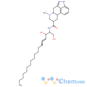 CAS No:87178-42-5 (6aR,9R)-N-[(E,2S,3R)-1,3-dihydroxyoctadec-4-en-2-yl]-7-methyl-6,6a,8,9,<br />10,10a-hexahydro-4H-indolo[4,3-fg]quinoline-9-carboxamide