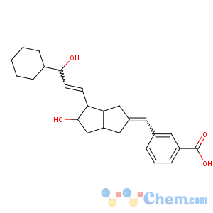 CAS No:87269-59-8 3-[(E)-[(3aS,4R,5R,6aS)-4-[(E,<br />3S)-3-cyclohexyl-3-hydroxyprop-1-enyl]-5-hydroxy-3,3a,4,5,6,<br />6a-hexahydro-1H-pentalen-2-ylidene]methyl]benzoic acid