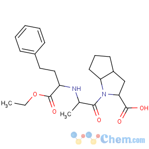 CAS No:87333-19-5 (2S,3aS,<br />6aS)-1-[(2S)-2-[[(2S)-1-ethoxy-1-oxo-4-phenylbutan-2-yl]amino]propanoyl]<br />-3,3a,4,5,6,6a-hexahydro-2H-cyclopenta[b]pyrrole-2-carboxylic acid