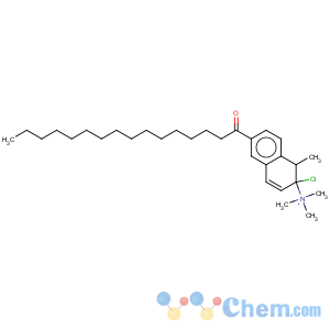 CAS No:87393-54-2 Ethanaminium,N,N,N-trimethyl-2-[methyl[6-(1-oxohexadecyl)-2-naphthalenyl]amino]-, chloride(1:1)