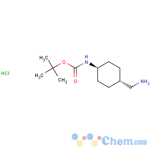 CAS No:874823-37-7 Carbamic acid,[trans-4-(aminomethyl)cyclohexyl]-, 1,1-dimethylethyl ester, monohydrochloride(9CI)