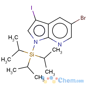 CAS No:875639-49-9 1H-Pyrrolo[2,3-b]pyridine,5-bromo-3-iodo-1-[tris(1-methylethyl)silyl]-