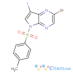 CAS No:875781-45-6 2-bromo-7-iodo-5-(4-methylphenyl)sulfonylpyrrolo[2,3-b]pyrazine