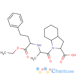 CAS No:87679-37-6 (2S,3aR,<br />7aS)-1-[(2S)-2-[[(2S)-1-ethoxy-1-oxo-4-phenylbutan-2-yl]amino]propanoyl]<br />-2,3,3a,4,5,6,7,7a-octahydroindole-2-carboxylic acid