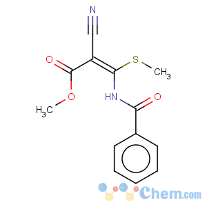 CAS No:87693-81-0 2-Propenoic acid,3-(benzoylamino)-2-cyano-3-(methylthio)-, methyl ester