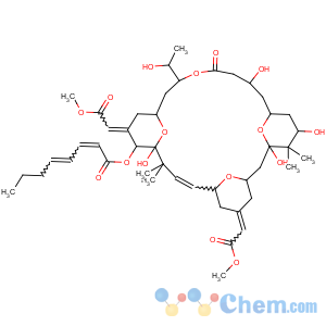 CAS No:87745-28-6 2,4-Octadienoic acid,(1S,3S,5Z,7R,8E,11S,12S,13E,15S,17R,21R,23R,25S)-1,11,21,25-tetrahydroxy-17-[(1R)-1-hydroxyethyl]-5,13-bis(2-methoxy-2-oxoethylidene)-10,10,26,26-tetramethyl-19-oxo-18,27,28,29-tetraoxatetracyclo[21.3.1.13,7.111,15]nonacos-8-en-12-ylester, (2E,4E)-