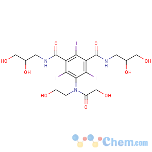 CAS No:87771-40-2 1-N,3-N-bis(2,<br />3-dihydroxypropyl)-5-[(2-hydroxyacetyl)-(2-hydroxyethyl)amino]-2,4,<br />6-triiodobenzene-1,3-dicarboxamide