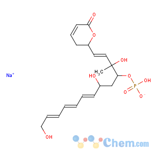 CAS No:87860-39-7 2H-Pyran-2-one,5,6-dihydro-6-[(1E,3R,4R,6R,7Z,9Z,11E)-3,6,13-trihydroxy-3-methyl-4-(phosphonooxy)-1,7,9,11-tridecatetraen-1-yl]-,sodium salt (1:1), (6R)-
