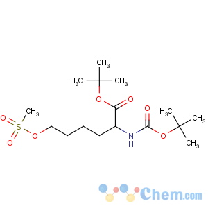 CAS No:878905-11-4 tert-butyl<br />2-[(2-methylpropan-2-yl)oxycarbonylamino]-6-methylsulfonyloxyhexanoate