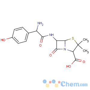 CAS No:88105-29-7 (2S,5R,6R)-6-[[(2R)-2-amino-2-(4-hydroxyphenyl)acetyl]amino]-3,<br />3-dimethyl-7-oxo-4-thia-1-azabicyclo[3.2.0]heptane-2-carboxylic acid