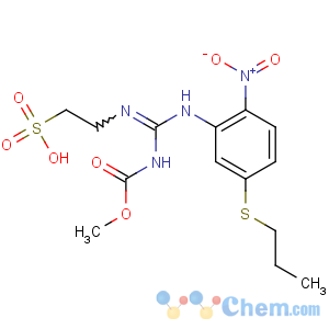 CAS No:88255-01-0 2-[[(methoxycarbonylamino)-(2-nitro-5-propylsulfanylanilino)methylidene]<br />amino]ethanesulfonic acid