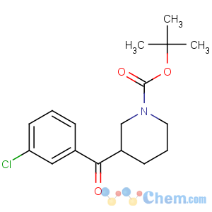 CAS No:884512-09-8 tert-butyl 3-(3-chlorobenzoyl)piperidine-1-carboxylate
