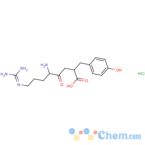 CAS No:88465-81-0 Benzenepropanoic acid, a-[3-amino-6-[(aminoiminomethyl)amino]-2-oxohexyl]-4-hydroxy-,monohydrochloride, [S-(R*,S*)]- (9CI)