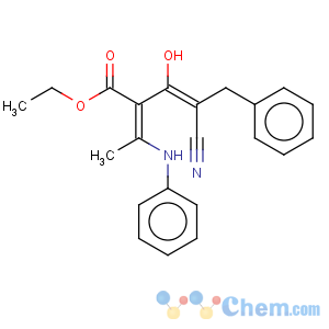 CAS No:88518-35-8 4-Cyano-3-hydroxy-5-phenyl-2-(1-phenylamino-ethylidene)-pent-3-enoic acid ethyl ester