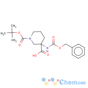 CAS No:885270-27-9 1,3-Piperidinedicarboxylicacid, 3-[[(phenylmethoxy)carbonyl]amino]-, 1-(1,1-dimethylethyl) ester
