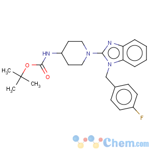 CAS No:885270-85-9 Carbamic acid,[1-[1-[(4-fluorophenyl)methyl]-1H-benzimidazol-2-yl]-4-piperidinyl]-,1,1-dimethylethyl ester (9CI)