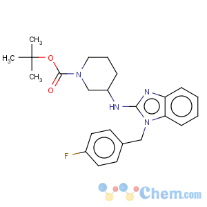 CAS No:885270-89-3 1-Piperidinecarboxylicacid, 3-[[1-[(4-fluorophenyl)methyl]-1H-benzimidazol-2-yl]amino]-,1,1-dimethylethyl ester