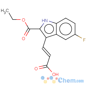 CAS No:885273-65-4 1H-Indole-2-carboxylicacid, 3-(2-carboxyethenyl)-5-fluoro-, 2-ethyl ester