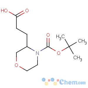 CAS No:885274-05-5 3-Morpholinepropanoicacid, 4-[(1,1-dimethylethoxy)carbonyl]-