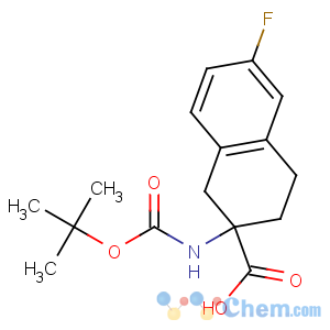 CAS No:885274-13-5 6-fluoro-2-[(2-methylpropan-2-yl)oxycarbonylamino]-3,<br />4-dihydro-1H-naphthalene-2-carboxylic acid