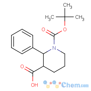 CAS No:885275-18-3 1-[(2-methylpropan-2-yl)oxycarbonyl]-2-phenylpiperidine-3-carboxylic<br />acid