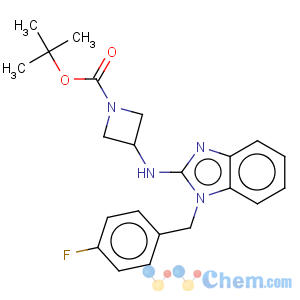 CAS No:885276-28-8 1-Azetidinecarboxylicacid, 3-[[1-[(4-fluorophenyl)methyl]-1H-benzimidazol-2-yl]amino]-,1,1-dimethylethyl ester