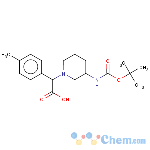 CAS No:885276-43-7 1-Piperidineaceticacid, 3-[[(1,1-dimethylethoxy)carbonyl]amino]-a-(4-methylphenyl)-