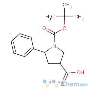 CAS No:885277-76-9 1-[(2-methylpropan-2-yl)oxycarbonyl]-5-phenylpyrrolidine-3-carboxylic<br />acid