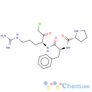 CAS No:88546-74-1 L-Phenylalaninamide,D-prolyl-N-[(1S)-4-[(aminoiminomethyl)amino]-1-(chloroacetyl)butyl]- (9CI)