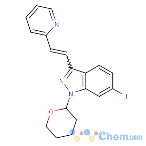 CAS No:886230-77-9 6-iodo-1-(oxan-2-yl)-3-(2-pyridin-2-ylethenyl)indazole