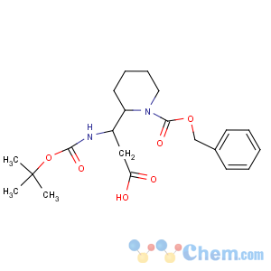 CAS No:886362-34-1 3-[(2-methylpropan-2-yl)oxycarbonylamino]-3-(1-<br />phenylmethoxycarbonylpiperidin-2-yl)propanoic acid