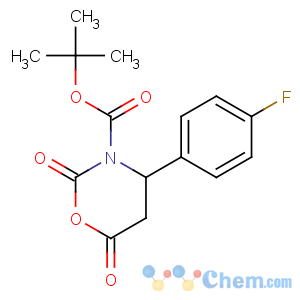 CAS No:886362-60-3 tert-butyl 4-(4-fluorophenyl)-2,6-dioxo-1,3-oxazinane-3-carboxylate