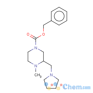 CAS No:886363-00-4 1-Piperazinecarboxylicacid, 4-methyl-3-(1-pyrrolidinylmethyl)-, phenylmethyl ester