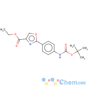 CAS No:886363-48-0 4-Oxazolecarboxylicacid, 2-[4-[[(1,1-dimethylethoxy)carbonyl]amino]phenyl]-, ethyl ester