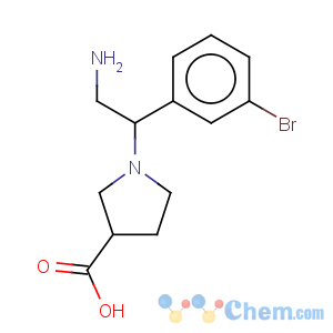 CAS No:886363-90-2 3-Pyrrolidinecarboxylicacid, 1-[2-amino-1-(3-bromophenyl)ethyl]-