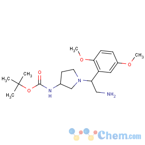CAS No:886364-61-0 tert-butyl<br />N-[1-[2-amino-1-(2,5-dimethoxyphenyl)ethyl]pyrrolidin-3-yl]carbamate