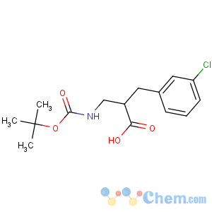 CAS No:886364-85-8 2-[(3-chlorophenyl)methyl]-3-[(2-methylpropan-2-yl)oxycarbonylamino]<br />propanoic acid
