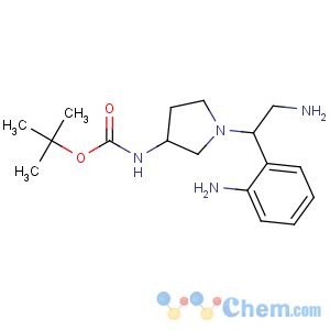 CAS No:886365-01-1 tert-butyl<br />N-[1-[2-amino-1-(2-aminophenyl)ethyl]pyrrolidin-3-yl]carbamate
