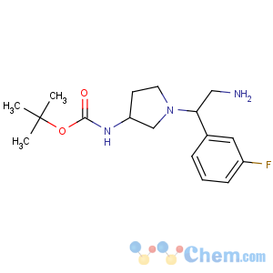 CAS No:886365-09-9 tert-butyl<br />N-[1-[2-amino-1-(3-fluorophenyl)ethyl]pyrrolidin-3-yl]carbamate