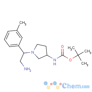 CAS No:886365-11-3 tert-butyl<br />N-[1-[2-amino-1-(3-methylphenyl)ethyl]pyrrolidin-3-yl]carbamate